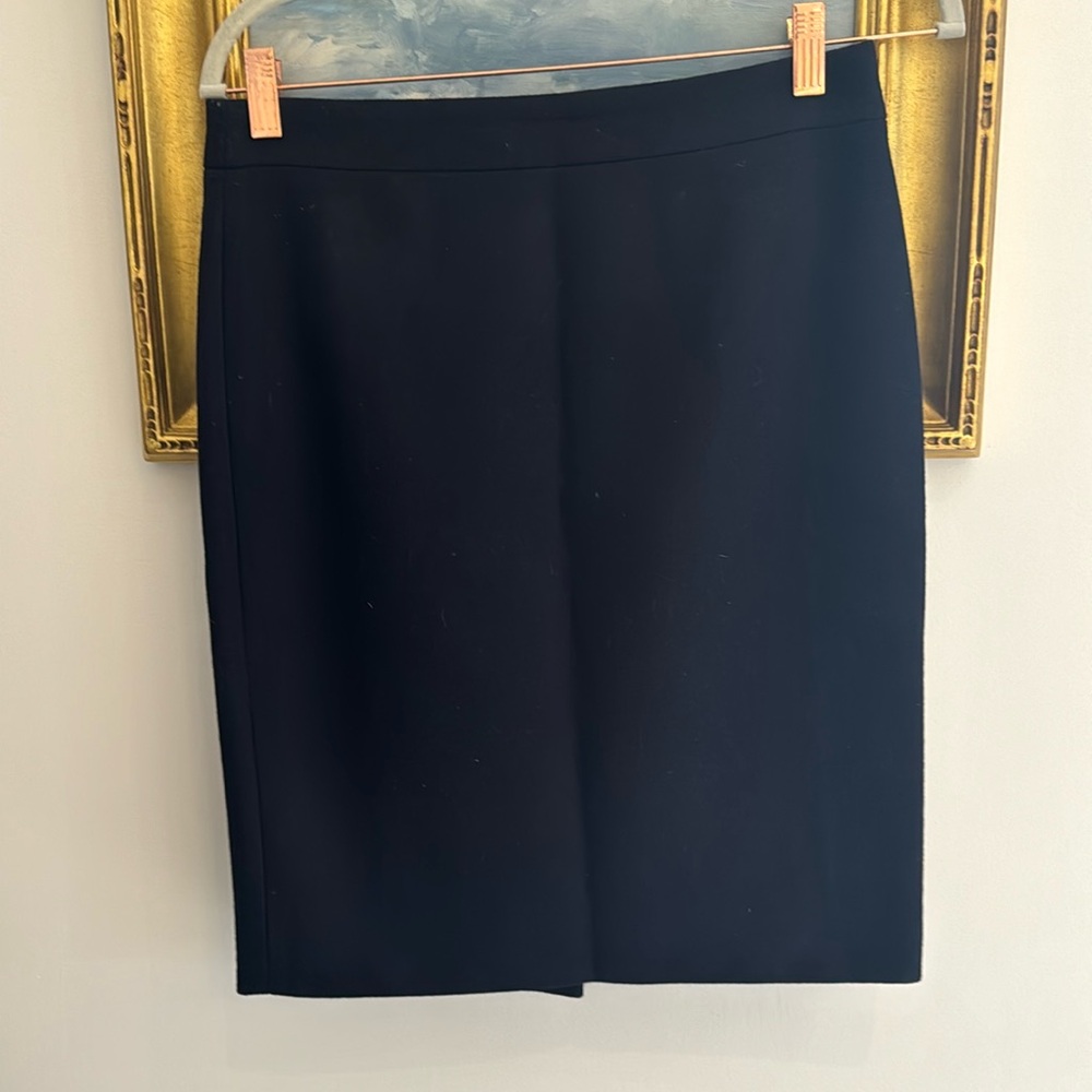 JCrew 4p Navy wool pencil skirt